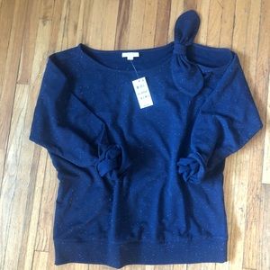 Navy dressy sweatshirt